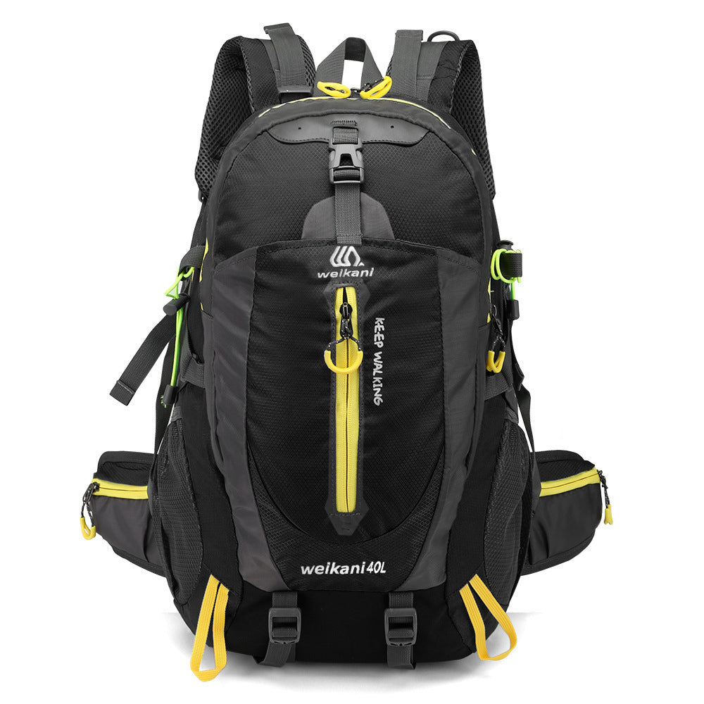 Backpack - 40L Keep Walking Black With Yellow