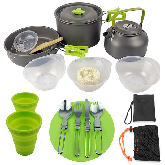 Cookware - Deluxe Outdoor Camping & Hiking. Lightweight, Compact & Folding