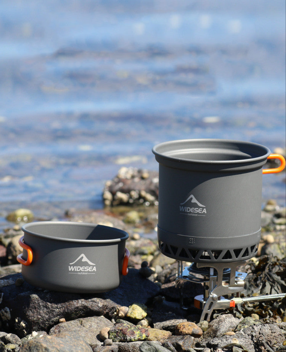 Cookware - Heat Exchange Pot & Pan/Cup. Lightweight, Compact & Folding
