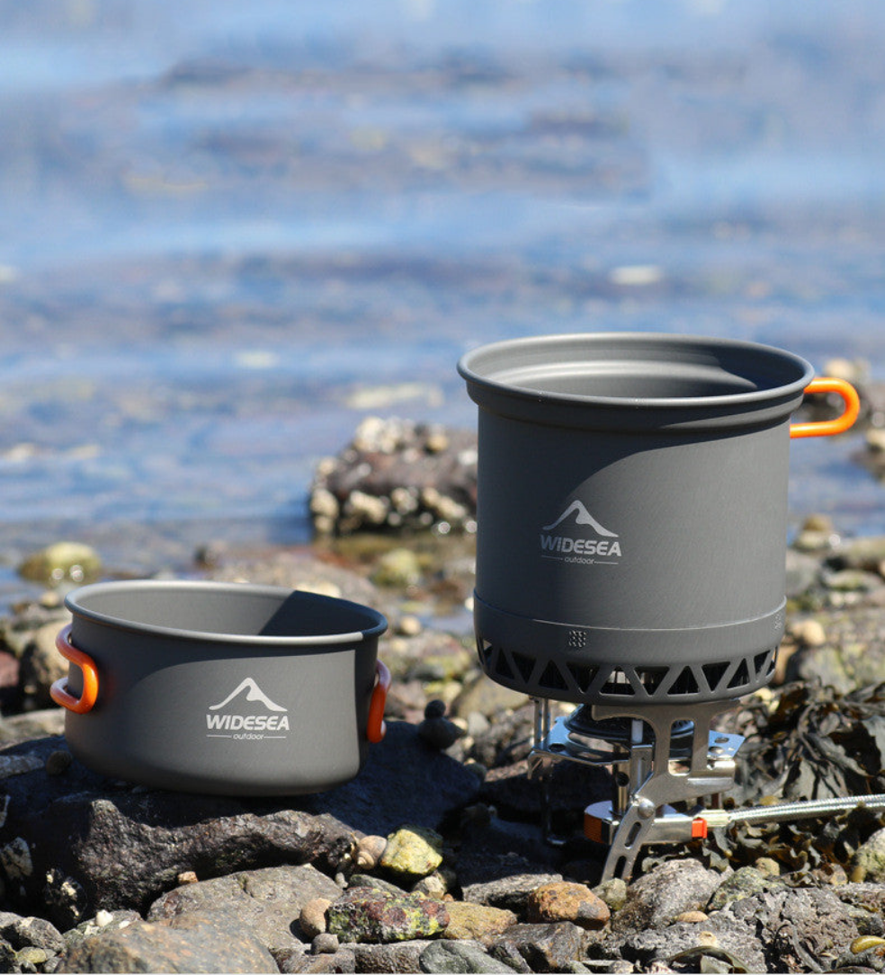 Cookware - Heat Exchange Pot & Pan/Cup. Lightweight, Compact & Folding