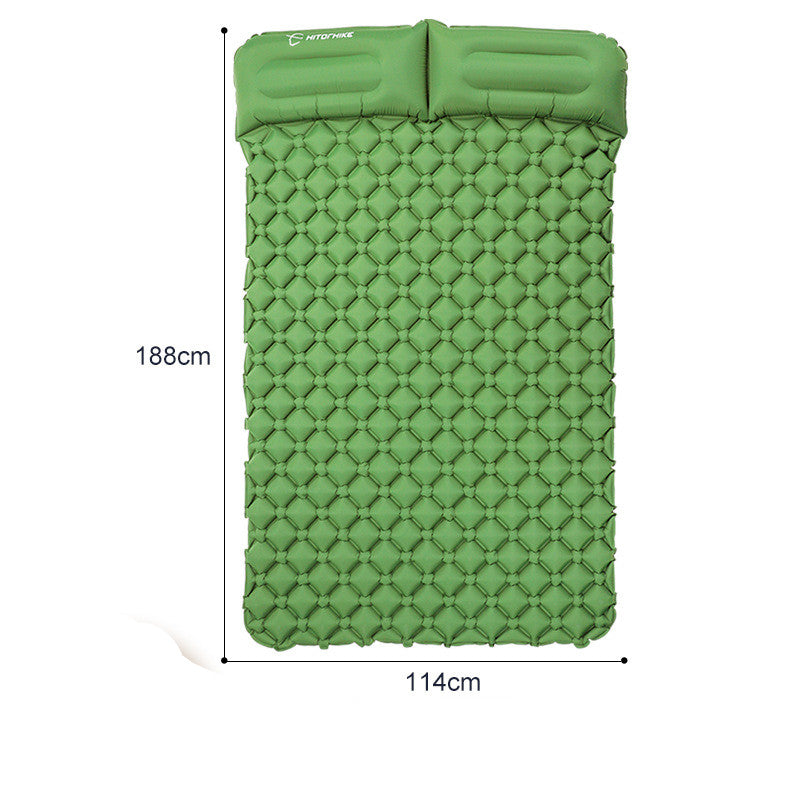 Camping Inflatable Bed, (Double) Lightweight & Compact. Green