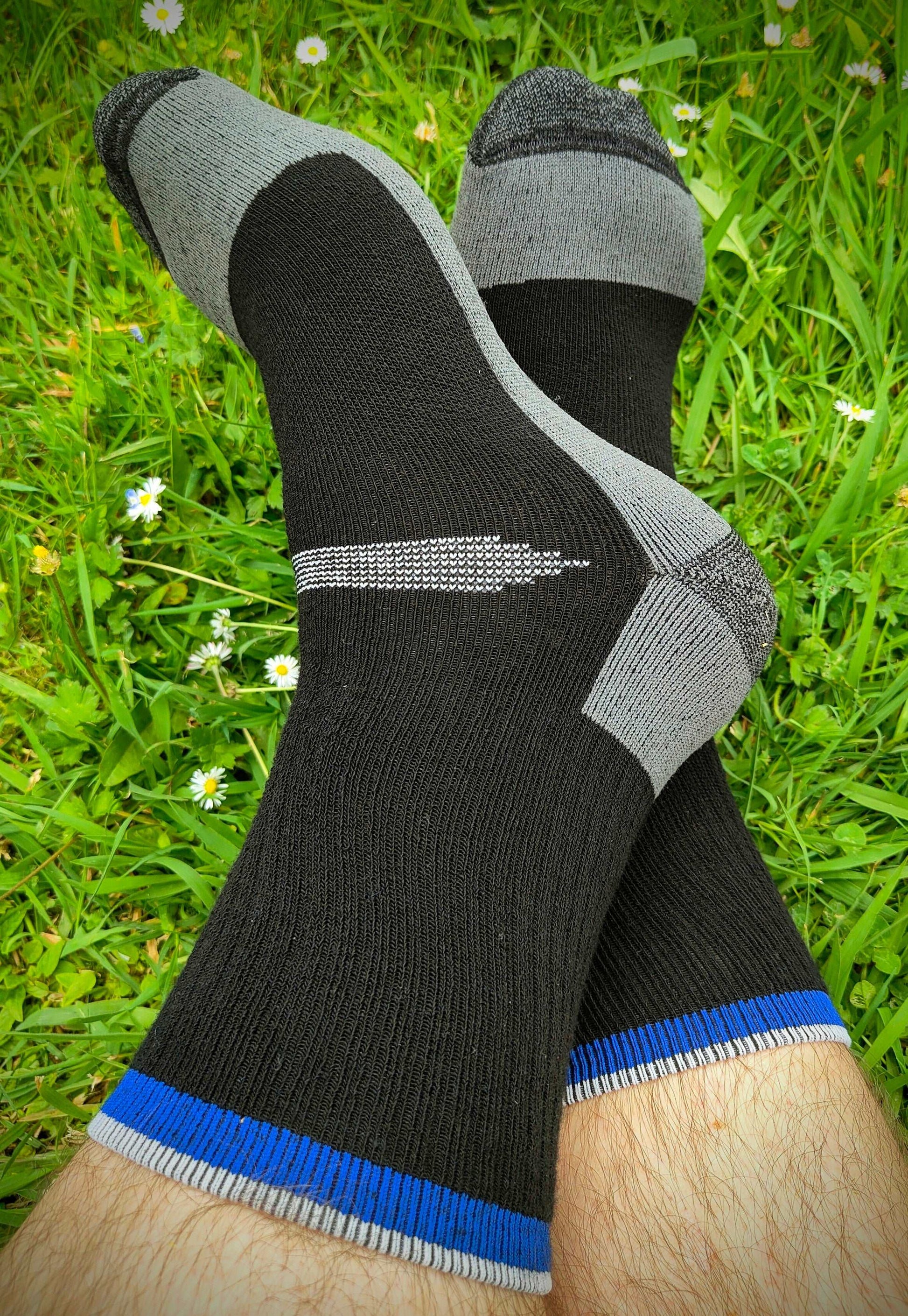 Adventure Outdoor socks men and women merino wool socks Black blue