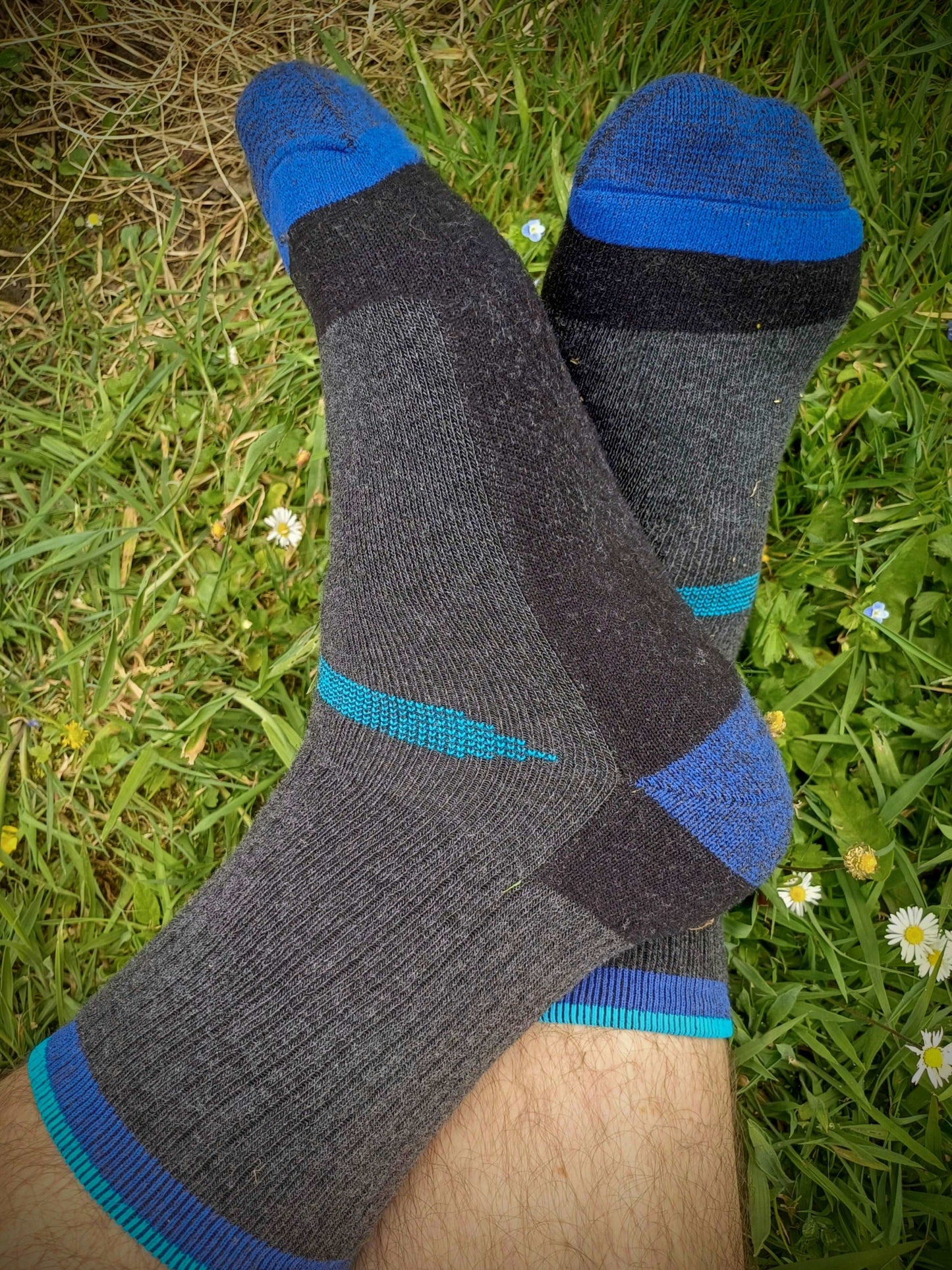 Adventure Outdoor socks men and women merino wool socks Gray blue