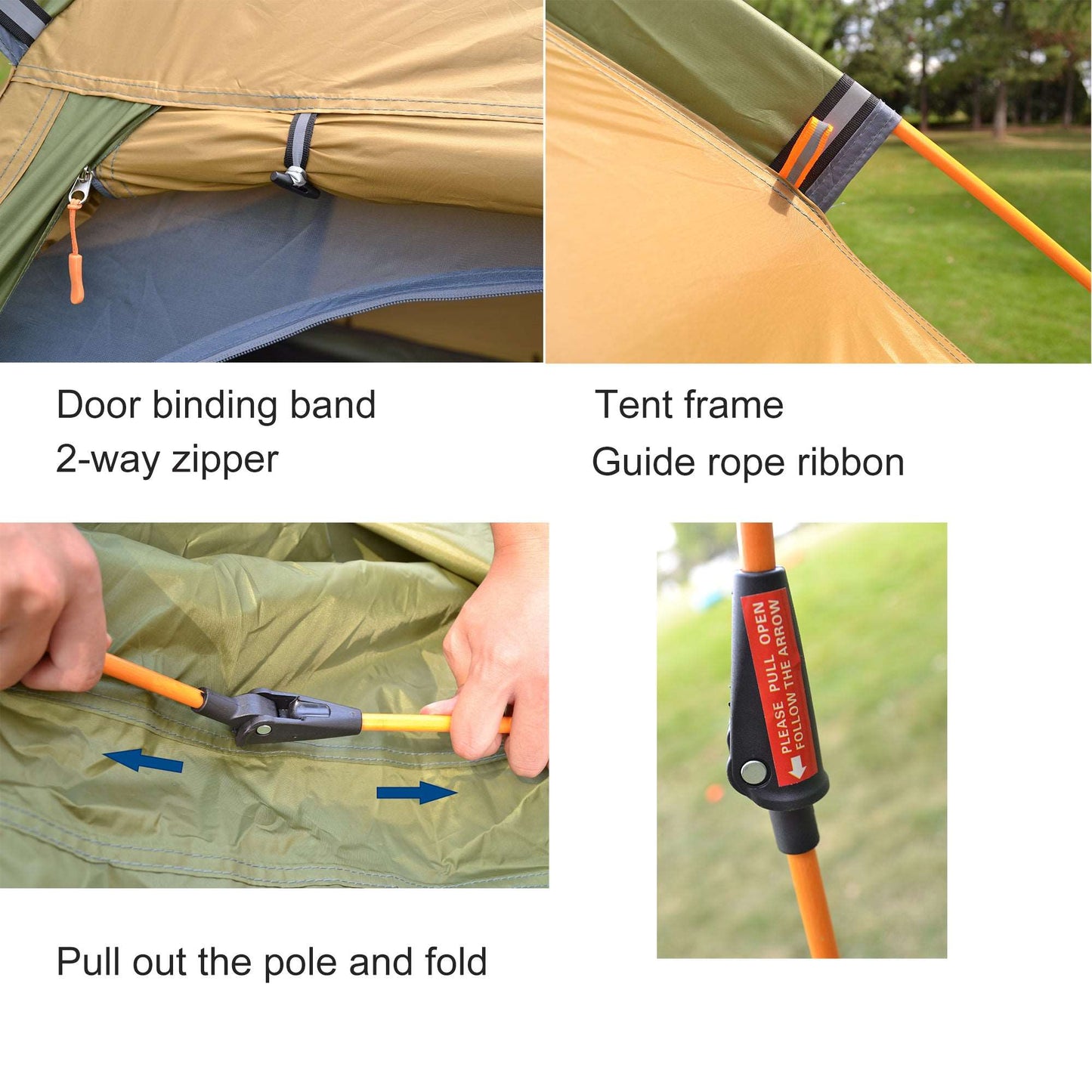 Tent - 6 Man large Hexagonal, Fast & Easy, Automatic Setup